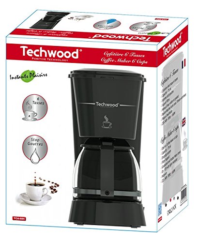 cafetiere 0 75l 650w noire techwood - ref. tca-684