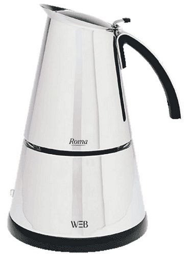 cafetiere italienne electrique white and brown