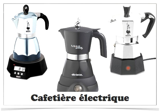 cafetiere italienne electrique white and brown