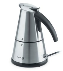 cafetiere italienne electrique white and brown