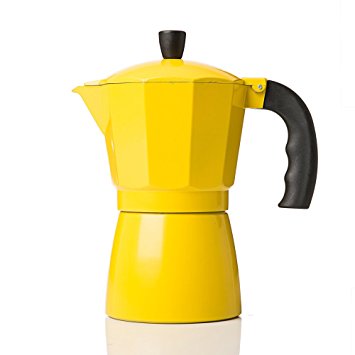 cafetiere italienne jaune