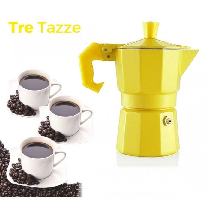 cafetiere italienne jaune