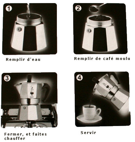 cafetiere italienne mode d'emploi