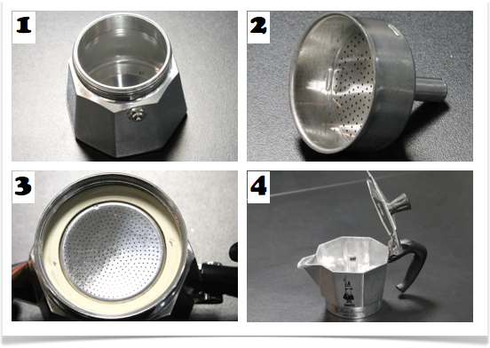 cafetiere italienne montage