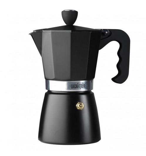cafetiere italienne noire inox