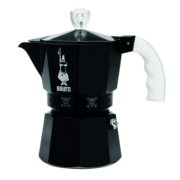 cafetiere italienne noire inox