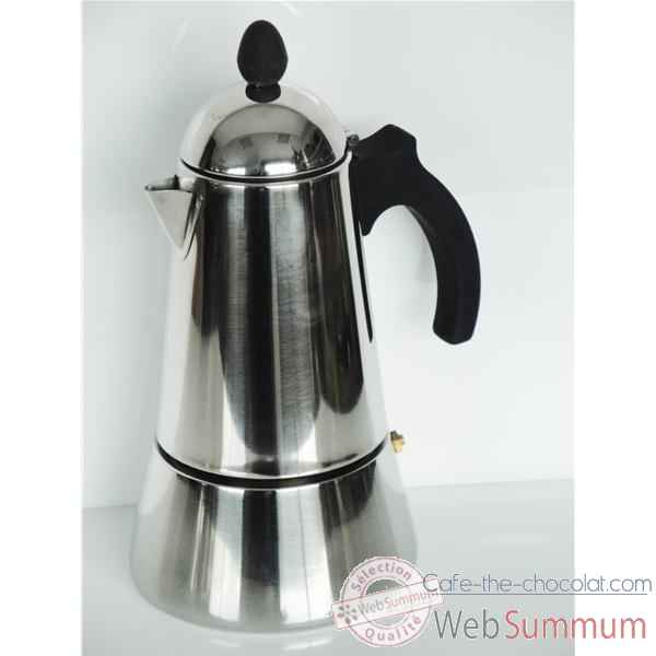 cafetiere italienne noire inox