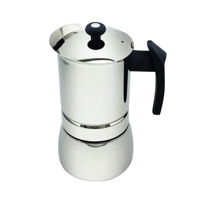cafetiere italienne noire inox