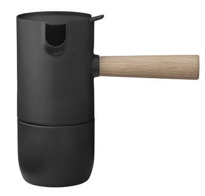 cafetiere italienne noire inox