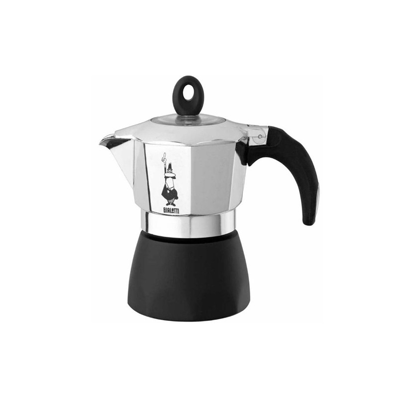 cafetiere italienne noire inox