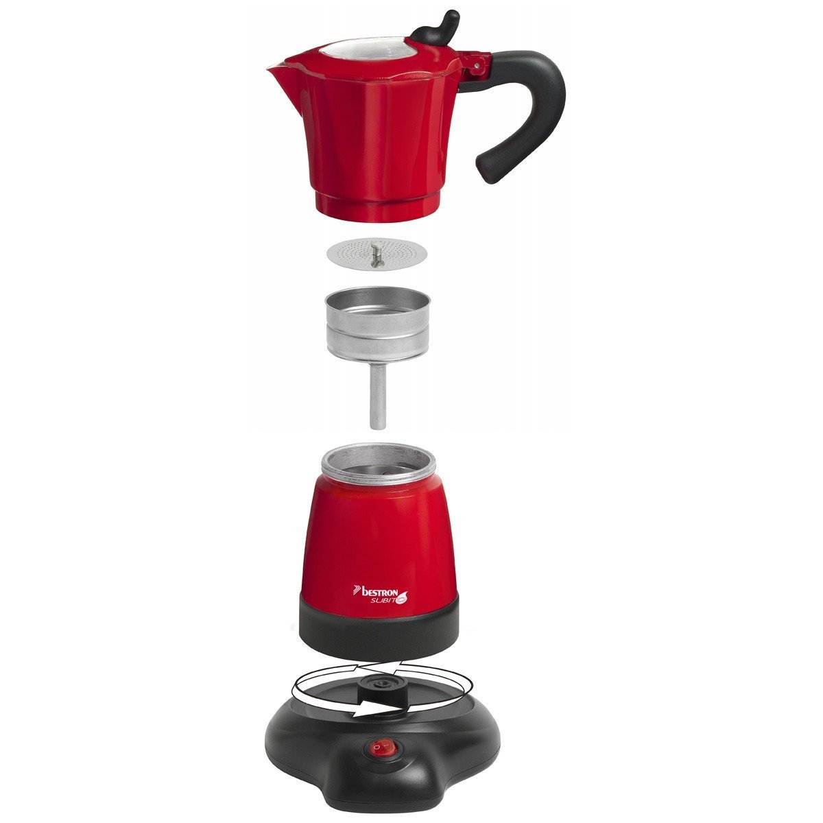 cafetiere italienne rouge 12 tasses