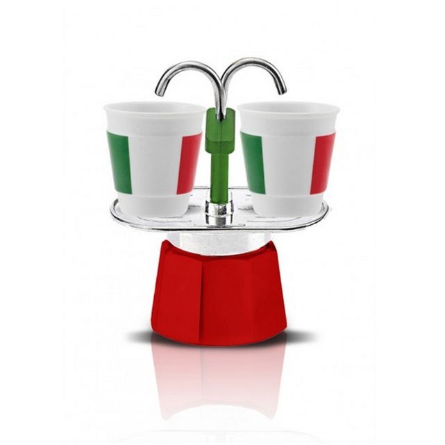 cafetiere italienne rouge 2 tasses