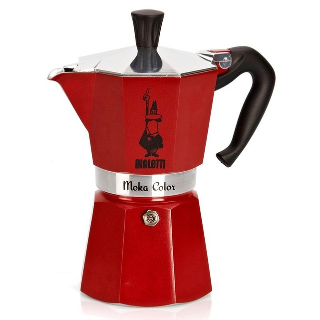 cafetiere italienne rouge 6 tasses