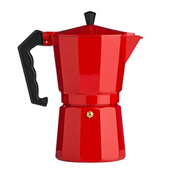 cafetiere italienne rouge 6 tasses