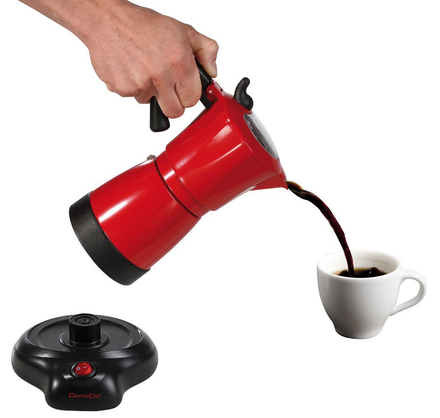 cafetiere italienne rouge 6 tasses