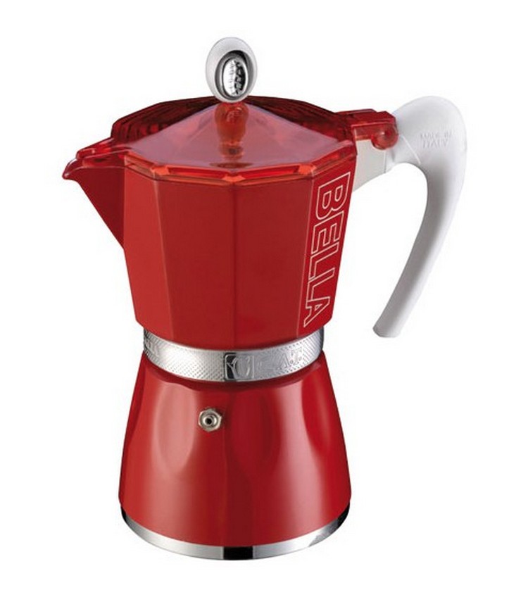 cafetiere italienne rouge 6 tasses