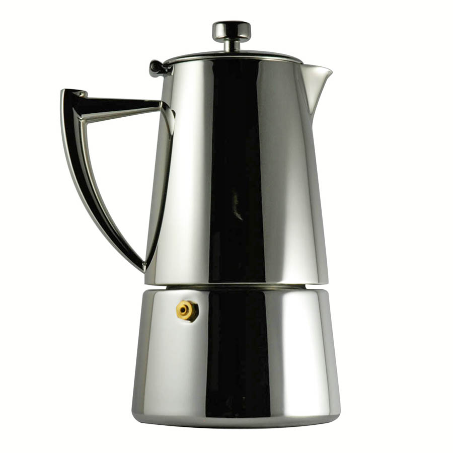 cafetiere italienne tout inox brosse slancio