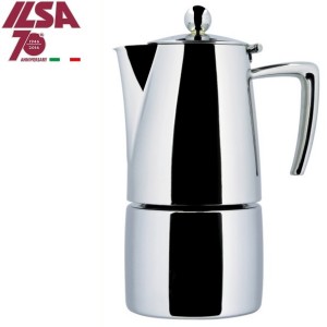 cafetiere italienne tout inox brosse slancio