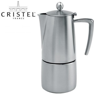 cafetiere italienne tout inox brosse slancio