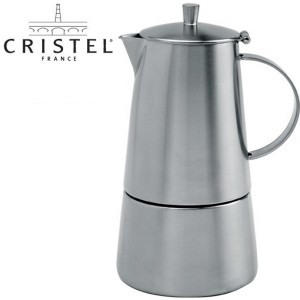 cafetiere italienne tout inox brosse slancio