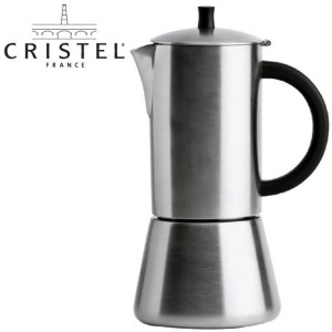 cafetiere italienne tout inox brosse slancio