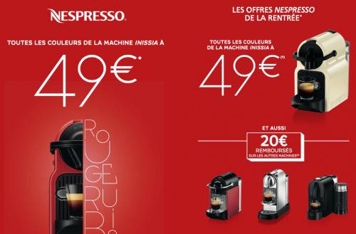 cafetiere nespresso 50 euros