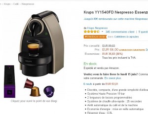 cafetiere nespresso a 1 euro