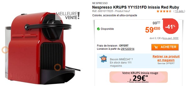 cafetiere nespresso a boulanger