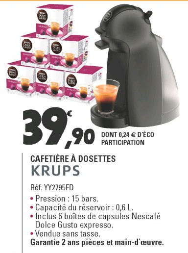 cafetiere nespresso e leclerc