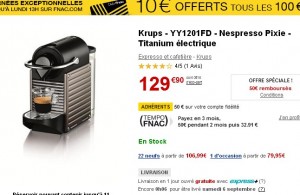 cafetiere nespresso fnac
