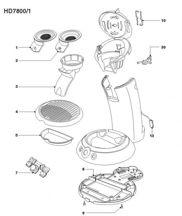 cafetiere senseo piece detachee