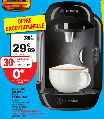 cafetiere tassimo 100 rembourse