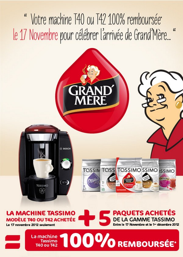 cafetiere tassimo 100 remboursee