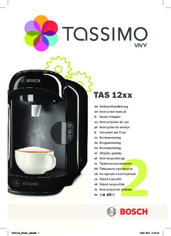 cafetiere tassimo 1202