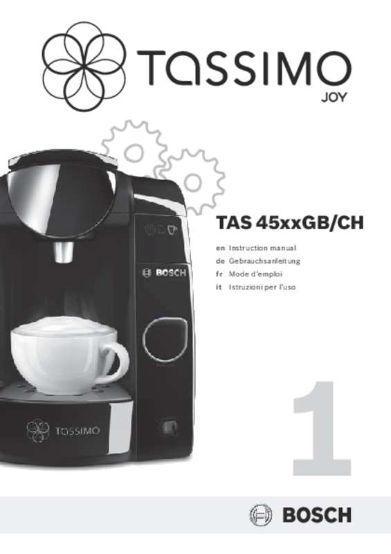 cafetiere tassimo bosch mode d'emploi