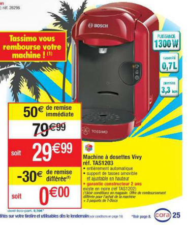 cafetiere tassimo cora
