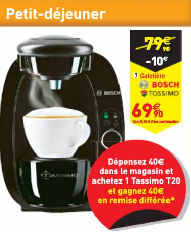 cafetiere tassimo geant casino