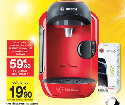 cafetiere tassimo promo carrefour